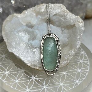 Vintage Roman Glass 925 Necklace